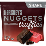 HERSHEY'S NUGGETS Dark Chocolate Truffles, Candy Share Pack, 7.7 oz