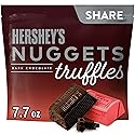 HERSHEY'S NUGGETS Dark Chocolate Truffles, Candy Share Pack, 7.7 oz