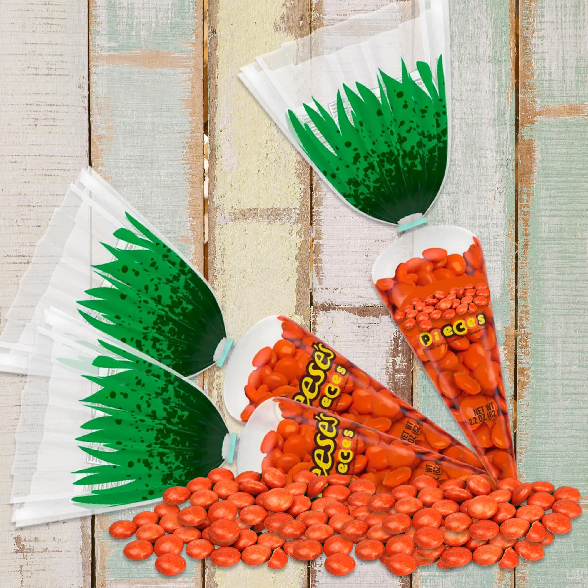 Peanut Butter Chocolate Pieces Carrots 2.2oz (Pack of 3) Easter Candy