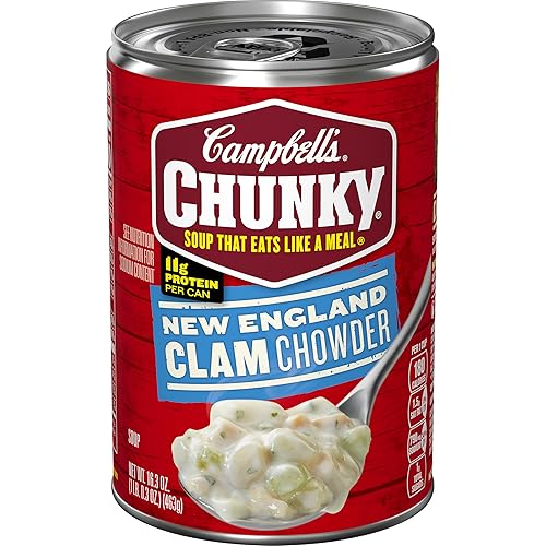 Campbell’s Chunky Soup, New England Clam Chowder, 16.3 Oz Can