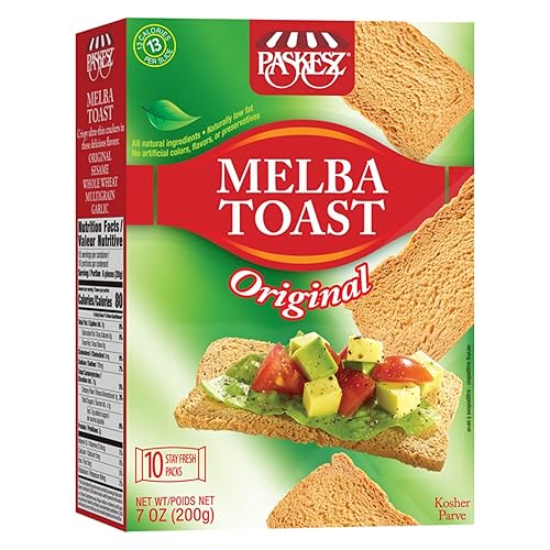 Snacktery Original Melba Toast Crackers - Thin and Crispy Flatbread Crackers - Mini Toasts for Dips, Spreads, Salads - 7 Oz