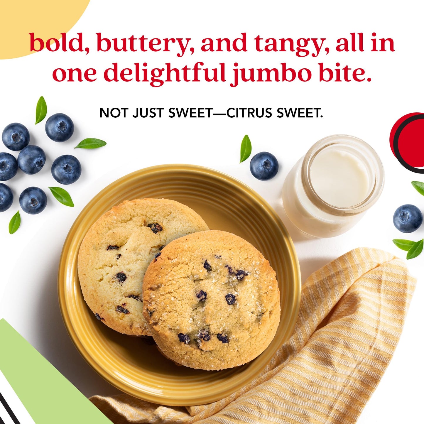 David's Cookies Fresh Baked Decadent Jumbo Lemon Blueberry Gourmet Cookies - 2lb Gift Basket Tin with 8 Large Lemon Blueberry Cookies - Bakery-Style