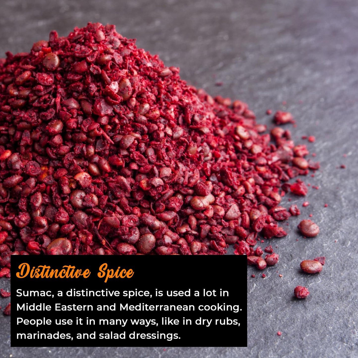 NY SPICE SHOP Sumac Spice Granulated - Turkish Seasoning - Ground Sumac Berries Granulate - Tangy & Citrusy Middle Eastern Spices - Traditional Purple