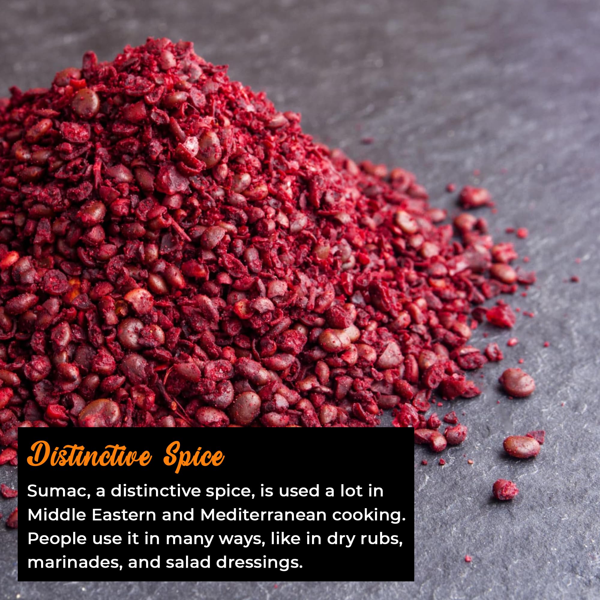 NY SPICE SHOP Sumac Spice Granulated - Turkish Seasoning - Ground Sumac Berries Granulate - Tangy & Citrusy Middle Eastern Spices - Traditional Purple