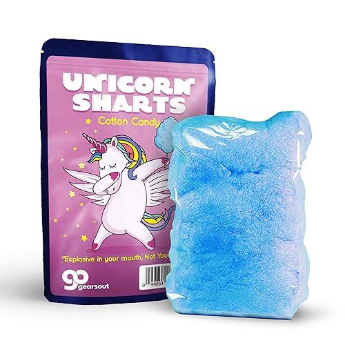 Unicorn Sharts Cotton Candy - Novelty Dabbing Unicorn Candy for Teens - Gluten-free cotton candy, blue