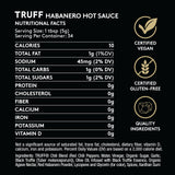TRUFF Habanero Black Truffle Hot Sauce, Gourmet Hot Sauce with Jalapeño, Red Chili Peppers with More Heat, Black Truffle Oil, Agave Nectar, Hotter