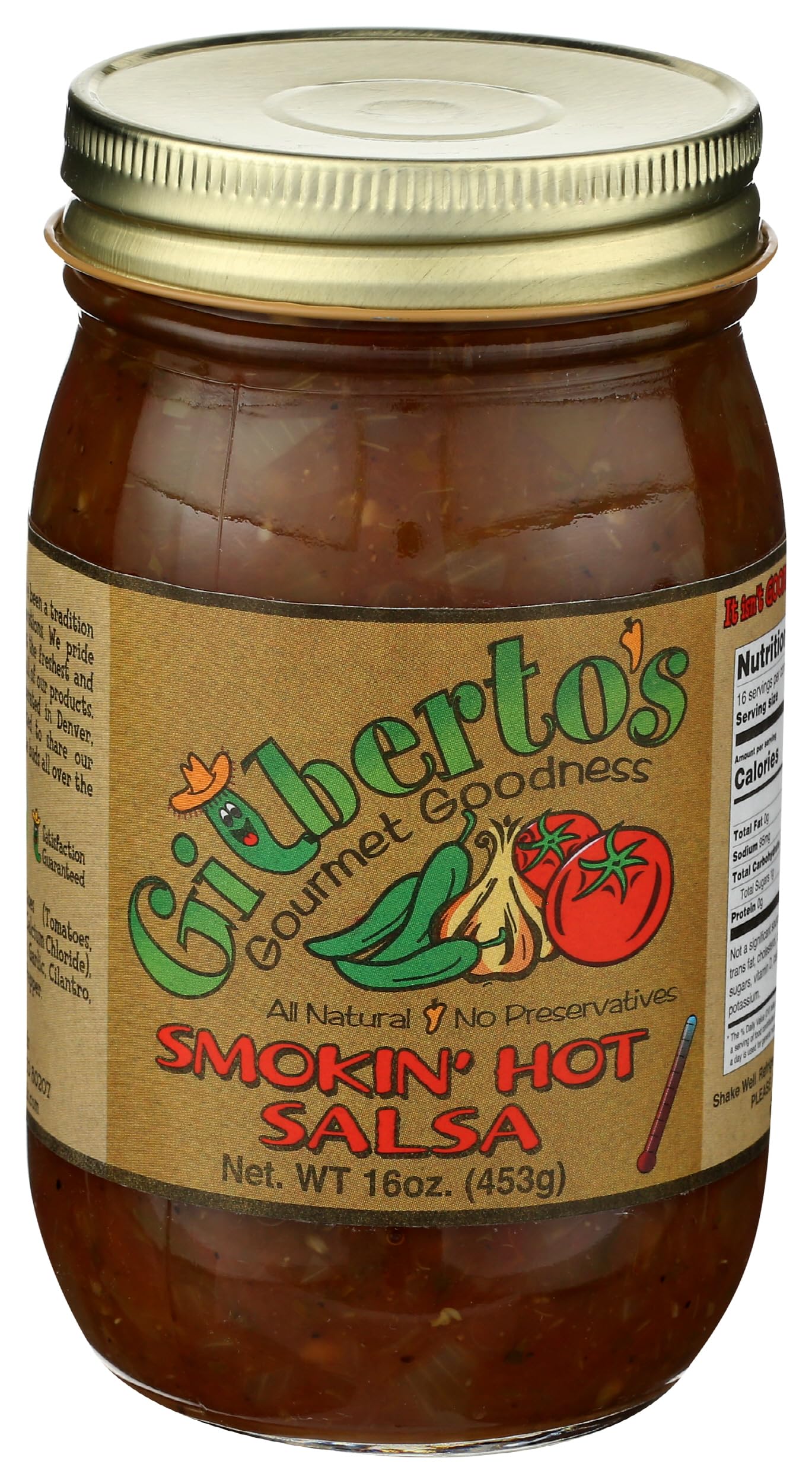 Gilberto Gourmet Goodness Smokin' Hot Salsa, 16 Oz