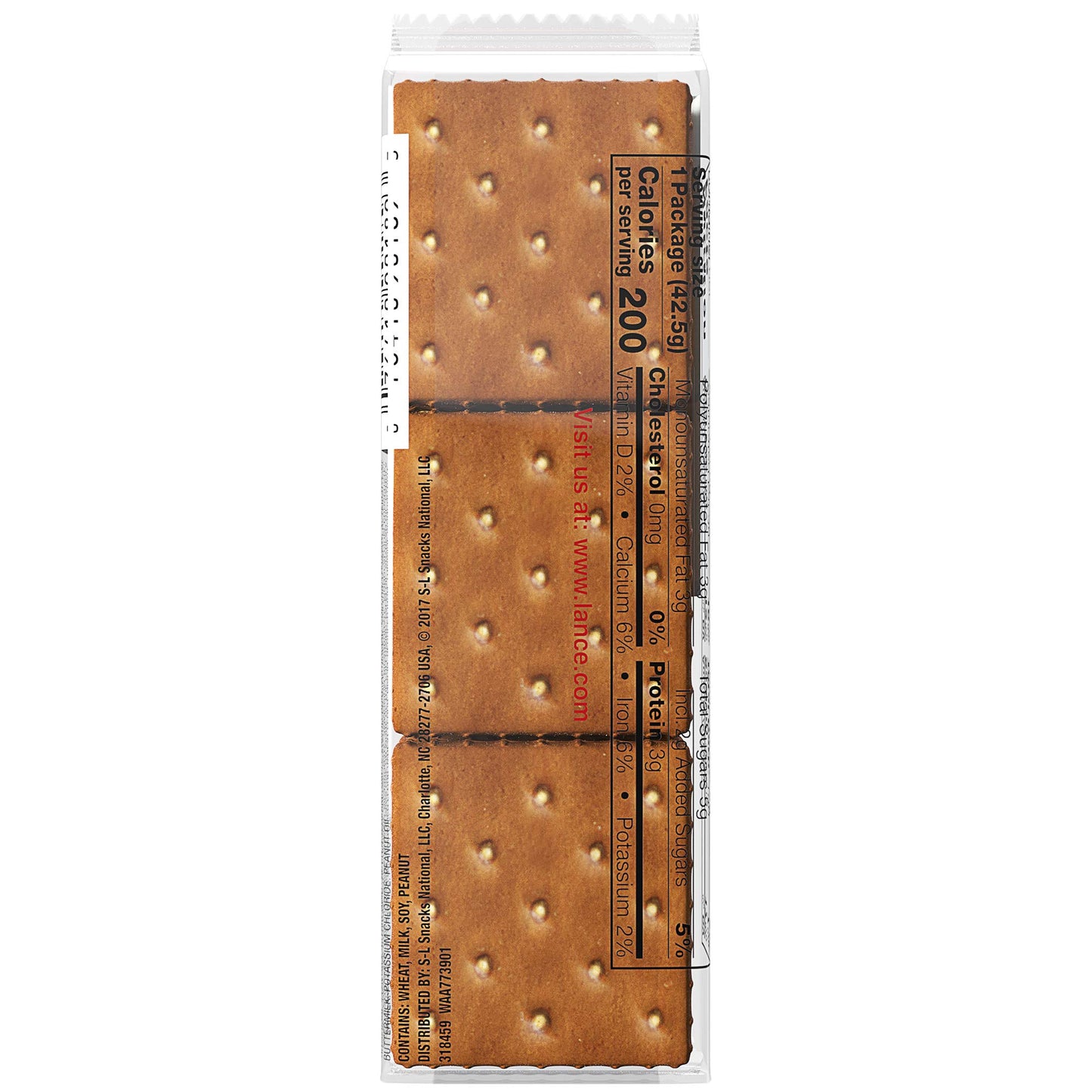 Lance Whole Grain Cheddar Cheese Crackers - 3 Boxes of 8 Individual Packs by Lance