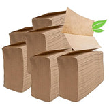 Brown Organic Unbleached Z-Fold Paper Towels 1250ct | 100% Post-Consumer Waste, Sustainable Multifold Towels in Bulk | Recycled Paper Towels