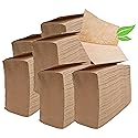 Brown Organic Unbleached Z-Fold Paper Towels 1250ct | 100% Post-Consumer Waste, Sustainable Multifold Towels in Bulk | Recycled Paper Towels