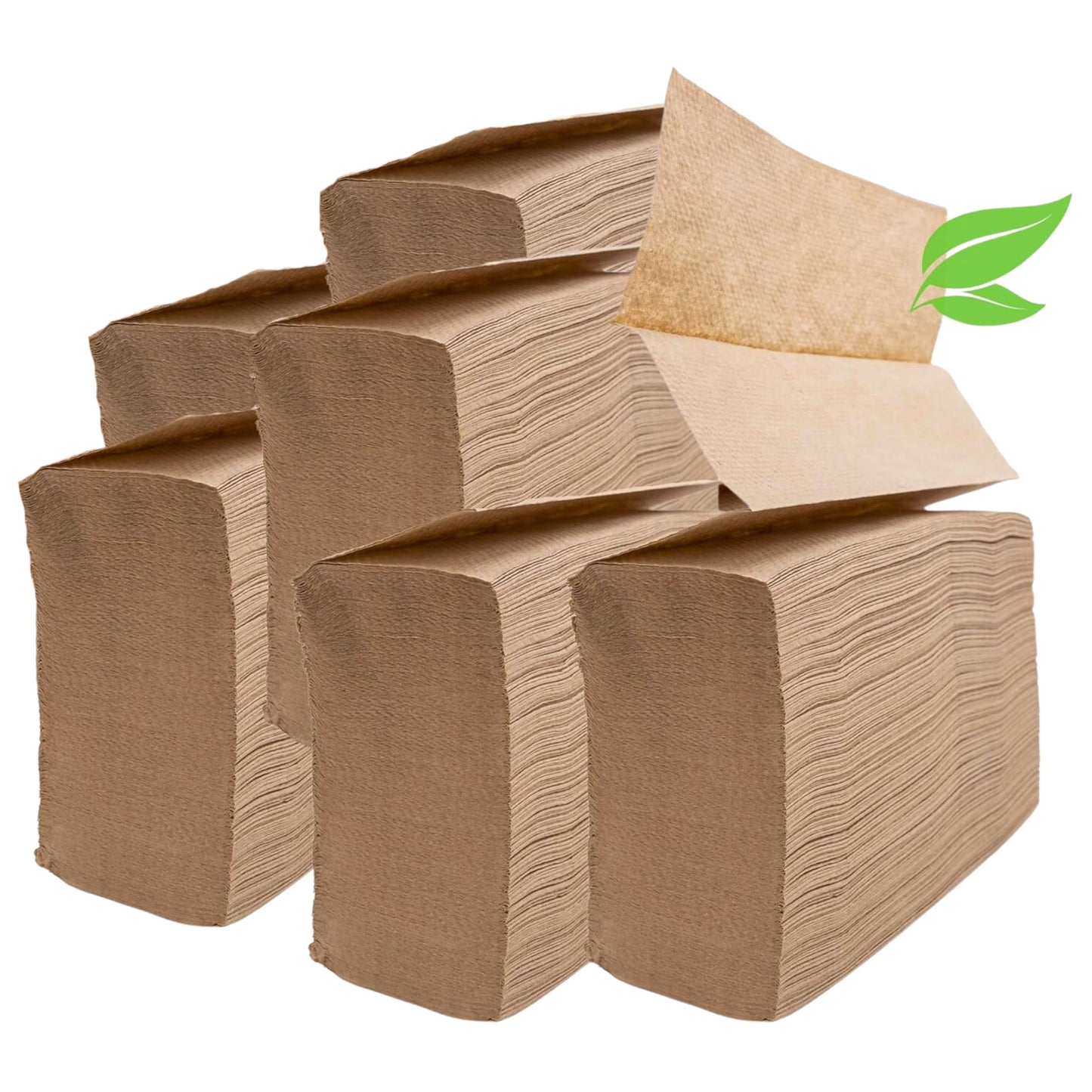 Brown Organic Unbleached Z-Fold Paper Towels 1250ct | 100% Post-Consumer Waste, Sustainable Multifold Towels in Bulk | Recycled Paper Towels