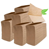 Brown Organic Unbleached Z-Fold Paper Towels 1250ct | 100% Post-Consumer Waste, Sustainable Multifold Towels in Bulk | Recycled Paper Towels