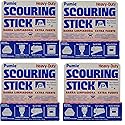 4-Pack PUMIE Heavy Duty Pumice Scouring Stick, with Flexi Scour Pad, Pumice Stone for Cleaning Tough Bathroom, Kitchen Stain, Grills, Pool, Scouring