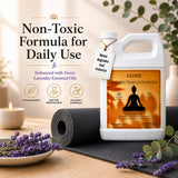 Yoga Mat Cleaner & Deodorizer Spray - Lavender Essential Oil Formula for Yoga Mats, Pilates Reformers & Gym Equipment - Natural No-Residue Workout Mat