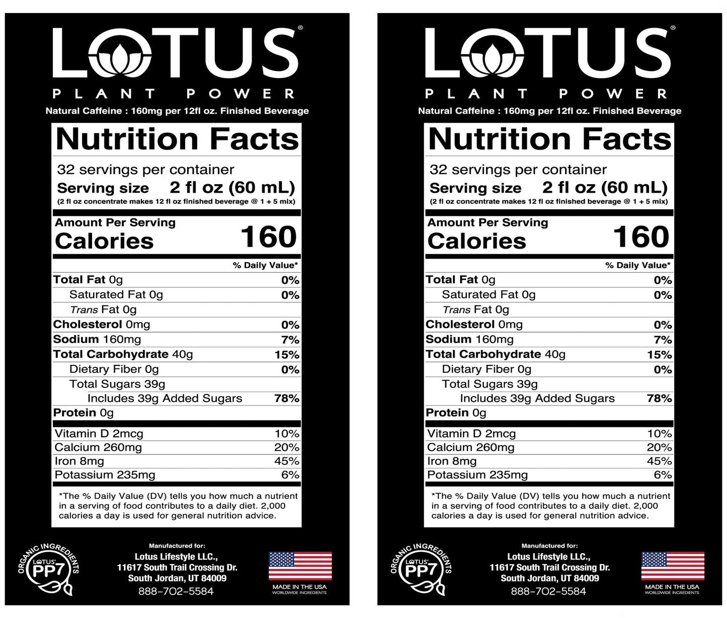 Lotus Energy Drink Concentrate 64 fl oz (Pink) Pack of 2