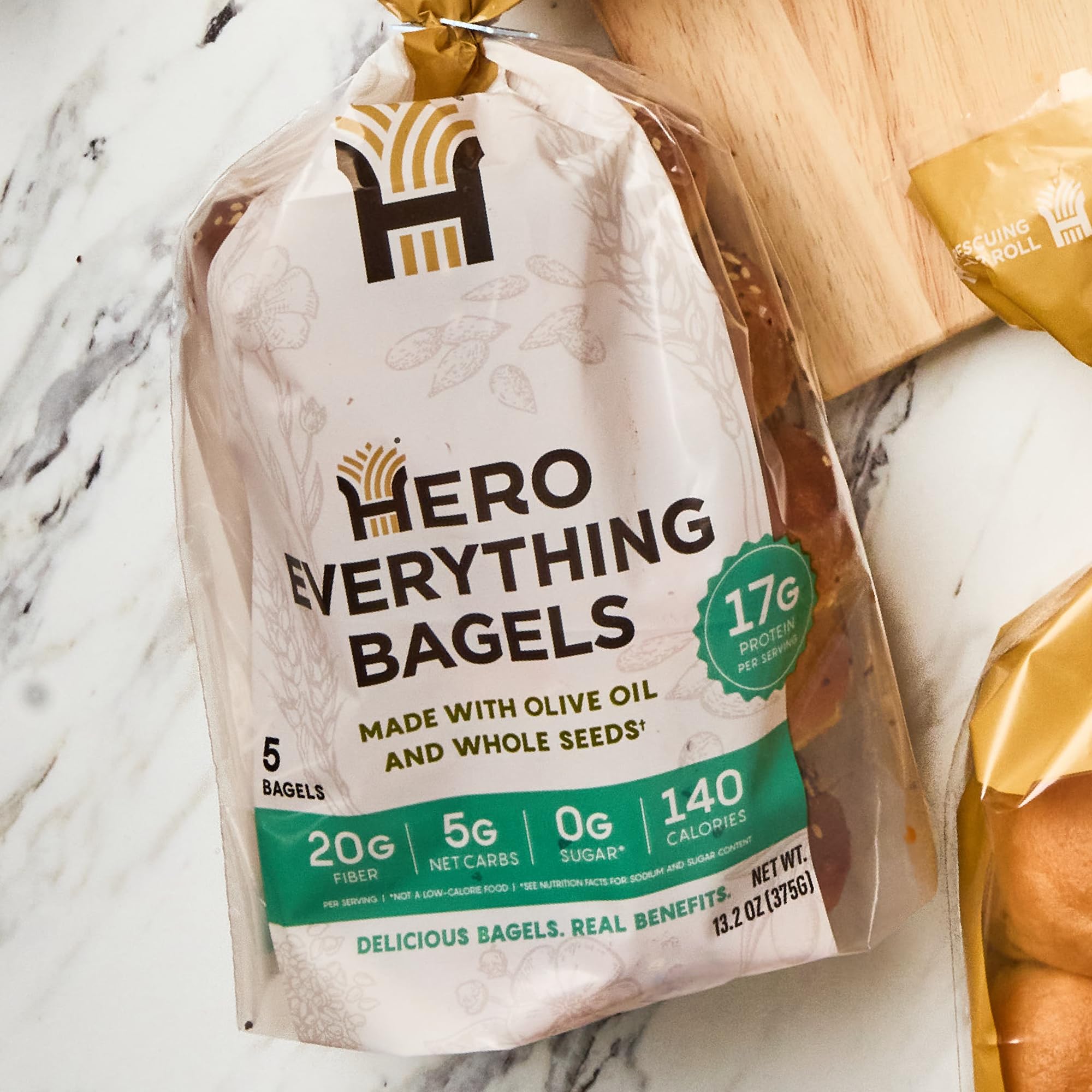 Hero Bread™ Toaster Treats Bundle - High Fiber, 0g Sugar Sliced Breads & Bagels (4 Count)