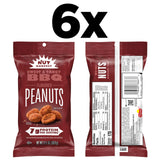 Nut Harvest Flavored Peanuts, Sweet & Tangy BBQ, 5.5 oz Bags, (6 Pack), 7g Protein Per Serving