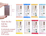 Chuao Chocolatier Taste the Joy Mini Gourmet Chocolate Bar Gift Box | Milk and Dark Chocolate Variety Sampler |16 Mini Bars (0.39 oz each)