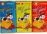 Russian Cookies 33 Cows 6.3 Oz Variety 3 Packs with 3 Flavors - Condensed Milk Flavor, Smetanka Flavor, and Curd Flavor