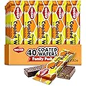 Haddar (40 Pack) Individually Wrapped Dairy Free Chocolate Coated Wafers | Kosher | Lunch Box Friendly | Heavenly Wafer Cookies!