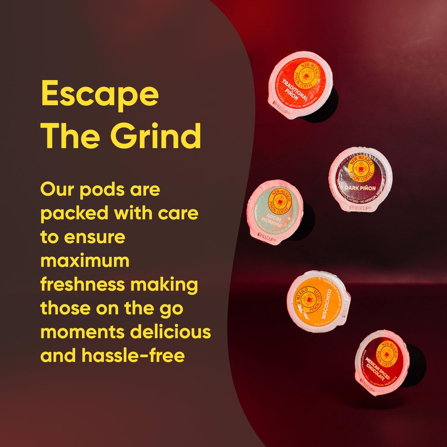 New Mexico Piñon Naturally Flavored Coffee K Cups Variety Pack - Medium & Dark Roast 100% Arabica K-Cup Capsules - Recyclable Single Serve Coffee Pods