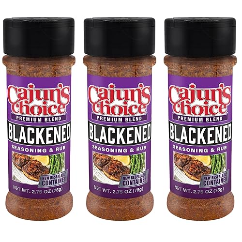 Blackened Seasoning 2.75 oz Cajun's Choice Louisiana Foods (Pack of 3)