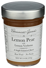 Bonnies Jams Lemon Pear with Lemon Verbena Jam, 8.75 OZ