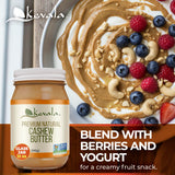 Kevala Cashew Butter - Spreadable Cream for Sandwiches Made with no Additives, Premium Natural Spread for Toast and Pancakes, Nutritious Addition