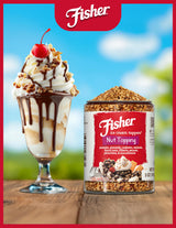 Fisher Mixed Nuts Ice Cream Topping, 5 oz, Peanuts, Almonds, Cashews, Walnuts, Brazil Nuts, Filberts, Pecans, Pistachios & Macadamias, Gluten-Free, No