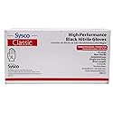 Sysco Classic Black Nitrile Extra Large Gloves Box, 100 Count