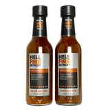 Hell Fire Detroit Bourbon Habanero Ghost Hot Sauce (Extra hot), Crafted with Fresh, Fire-Roasted Habanero and Ghost Chile Peppers, All-Natural, Vegan