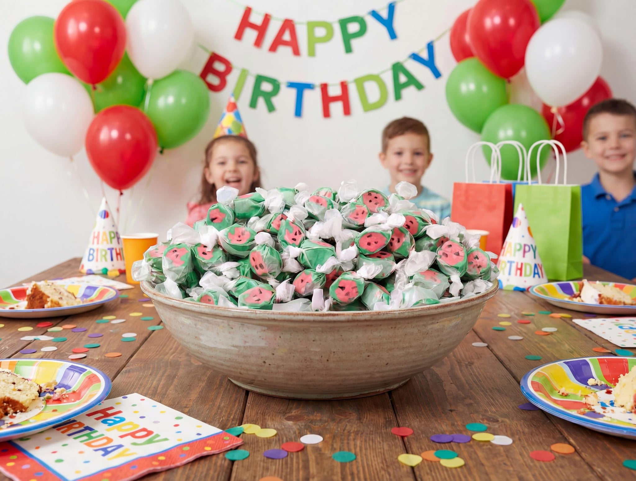 Watermelon Salt Water Taffy -1.5 lbs of Fresh Delicious Individually Wrapped Fruity Chewy Taffy