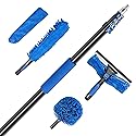 Vaughan 5 Piece Home Cleaning Kit with 24 Foot Telescoping Extension Pole, Window Squeegee and Washer, High Ceiling Fan Duster, Cobweb Duster