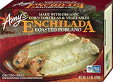 Amy's Frozen Meal, Roasted Poblano Enchilada, Made With Organic Corn and Vegetables, Gluten Free Microwave Meal, 9.1 Oz