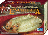 Amy's Frozen Meal, Roasted Poblano Enchilada, Made With Organic Corn and Vegetables, Gluten Free Microwave Meal, 9.1 Oz