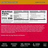 BSN Protein Crisp Bar, Peanut Butter Crunch, 20 Gram Protein Snack Bars with Whey and Fiber, Gluten-Free Crunchy Energy Bars for Workout, Fitness