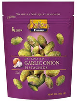 Setton Farms Naturally Seasoned Pistachio Kernels, Garlic Onion, No Shell Pistachios, Certified Non-GMO, Gluten Free, Vegan and Kosher, 5 oz