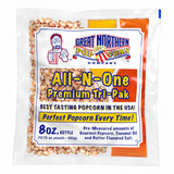 Movie Theater Style 40-Count Popcorn Packs - Pre-Measured 8-Ounce All-in-One Kernel, Salt, Oil Packets for Popping Machines by Great Northern Popcorn