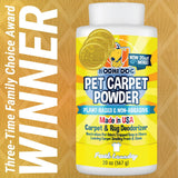 Bodhi Dog Natural Carpet Deodorizer Powder - Dry Pet Smell Eliminator & Urine Odor Remover - Loosens Fur & Dirt - Plant-Based Room Freshener