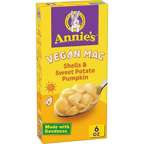 Annie's Organic Vegan Mac Shells and Sweet Potato Pumpkin, Pasta and Sauce, 6 oz