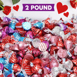 Valentine’s Day Variety Mix - 2 Pound Bulk Individually Wrapped Assorted Chocolates Candies, Valentine Milk Chocolate Candy for Parties, Gift Bags
