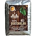 Two Volcanoes Ground Coffee - Dark Roast Espresso Blend - 2 lb bag - Guatemala Delicious Gourmet Coffee. Great for French Press. Get The Kick, Enjoy