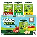 GoGo squeeZ Applesauce and Fruit Puree, Apple, Strawberry, & Banana, 3.2 oz (Pack of 12), Unsweetened Fruit Snacks for Kids, Gluten Free, Nut Free