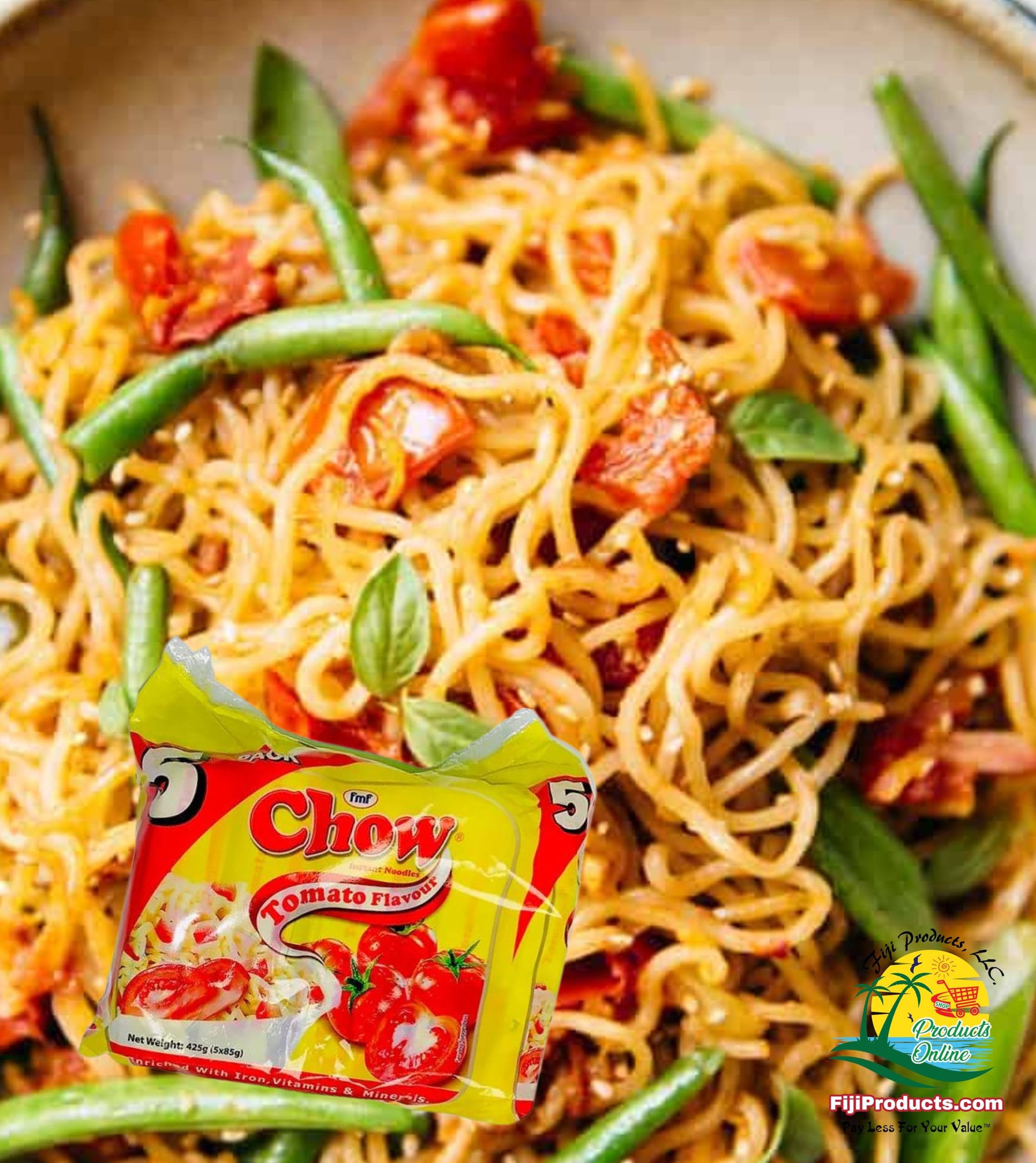 fmf Chow Instant Noodles Tomato Flavor (Pack Of 2 x 10 x 85g) So Yummy...