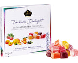 Cerez Pazari Turkish Delight Candy With Assorted Flavors 16 oz, Gourmet Snacks Gift Box, No Nuts Sweet Traditional Confectionery Vegan Candy Dessert