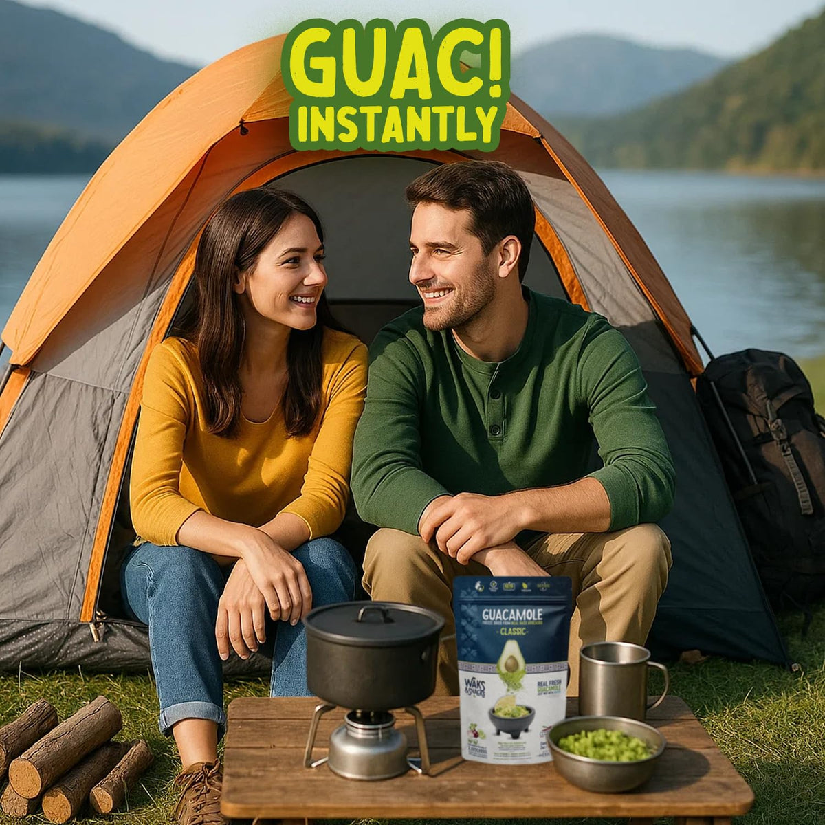 WAKS & SNACKS Guacamole Classic | 100% Hass Avocados | 2 oz Ea. | 3-Pack