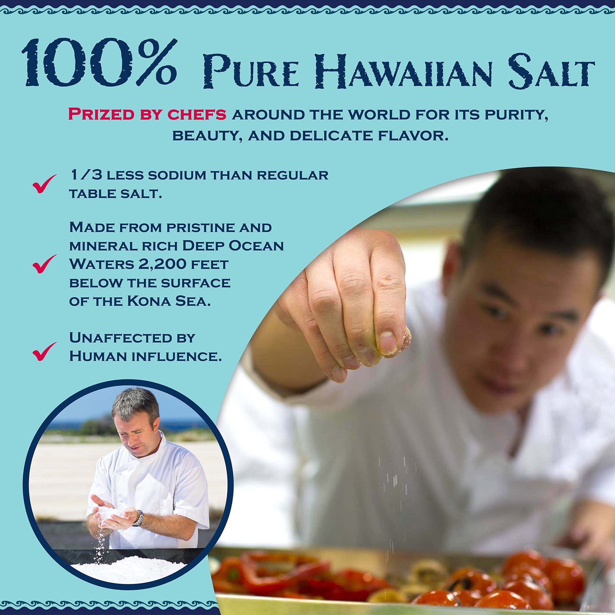Sea Salts of Hawaii Variety 3 Pack, Maui Onion Salt, Hawaiian Chili Pepper Salt, Spicy Seaweed Flavored Hawaiian Sea Salt