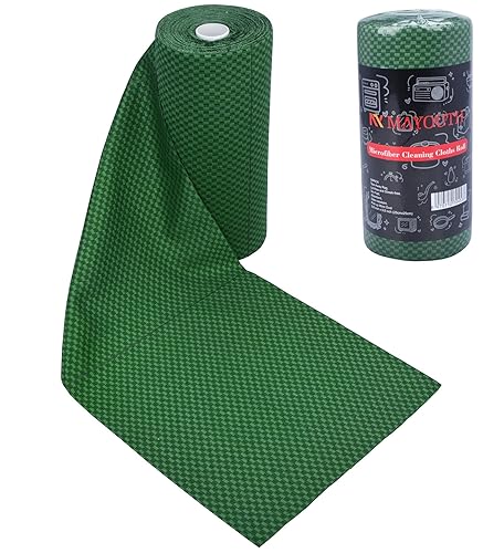 Microfiber Cleaning Cloths Roll 50-Pack Reusable Paper Towels for Car Wash Supplies Ultra Absorbent Kitchen Dish Rags House Window Cleaning Cloths