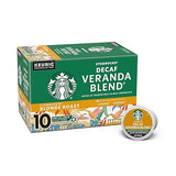 Starbucks K-Cup Coffee Pods-Starbucks Blonde Roast Coffee-Decaf Veranda Blend-100% Arabica-1 box (10 pods)