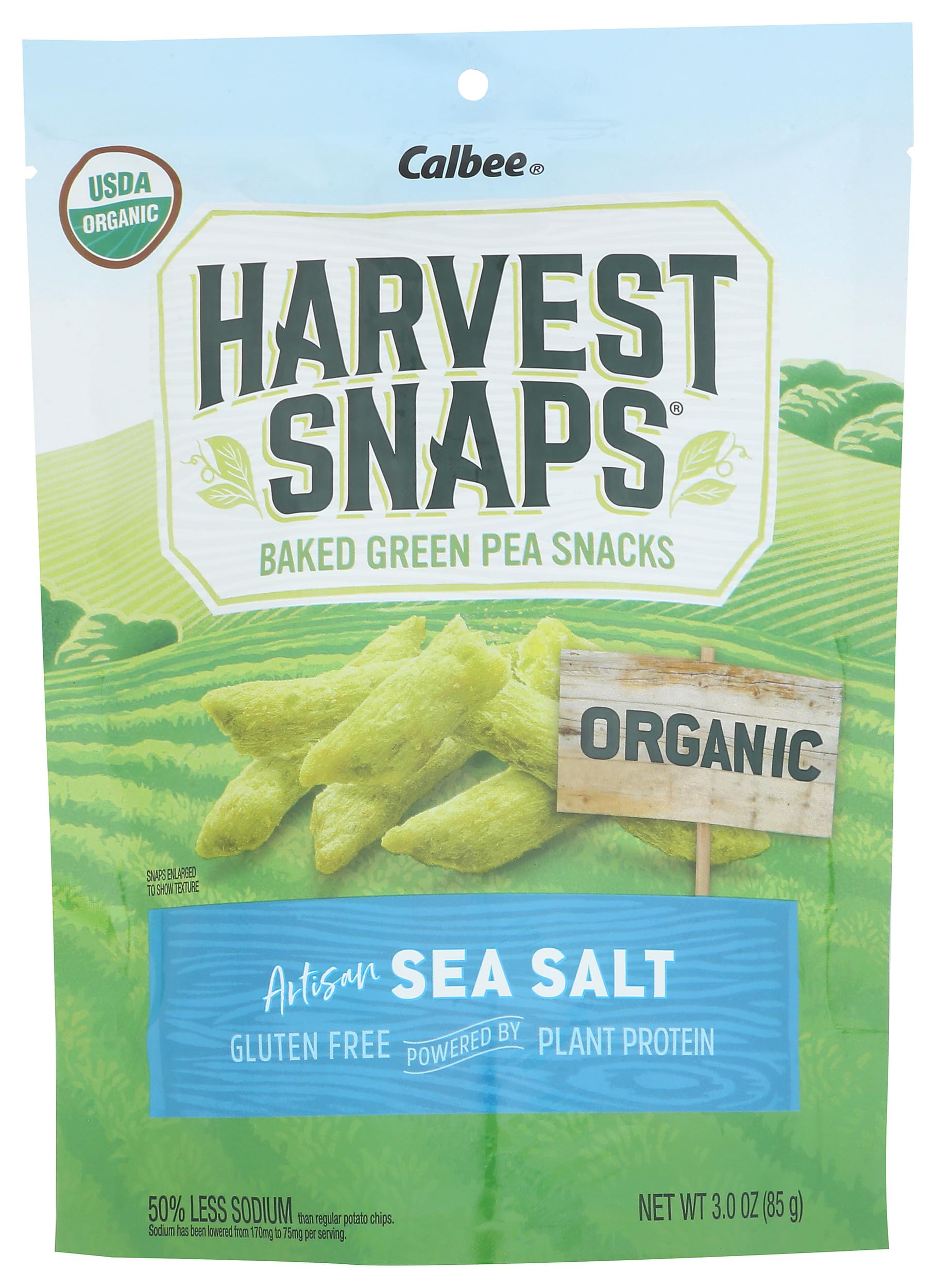 Calbee, Crisp Snapea Sea Salt Organic, 3 Ounce